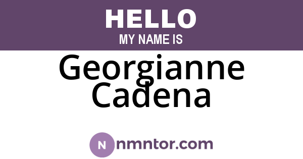 Georgianne Cadena