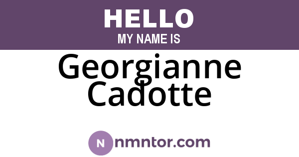 Georgianne Cadotte