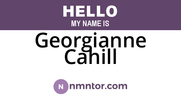 Georgianne Cahill