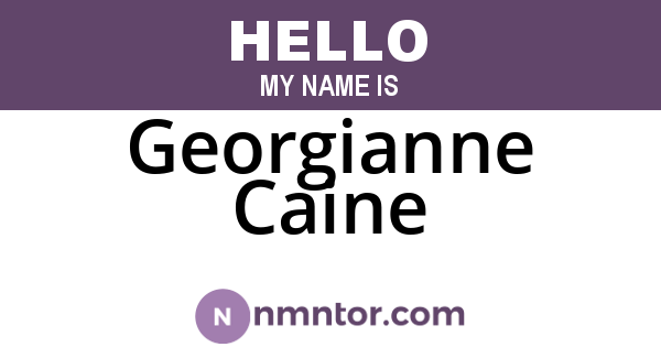 Georgianne Caine