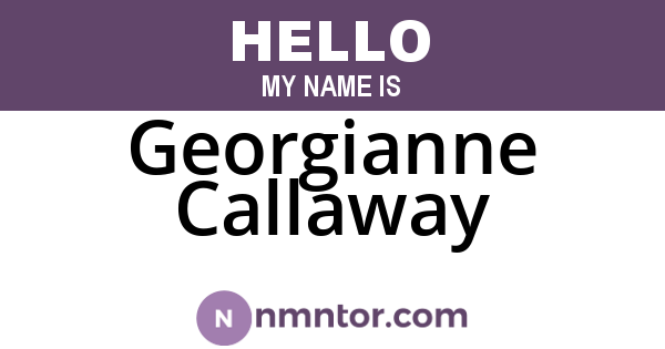 Georgianne Callaway