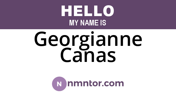 Georgianne Canas