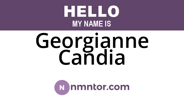 Georgianne Candia