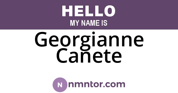 Georgianne Canete