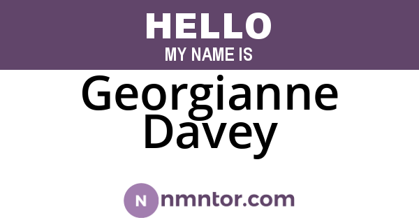 Georgianne Davey