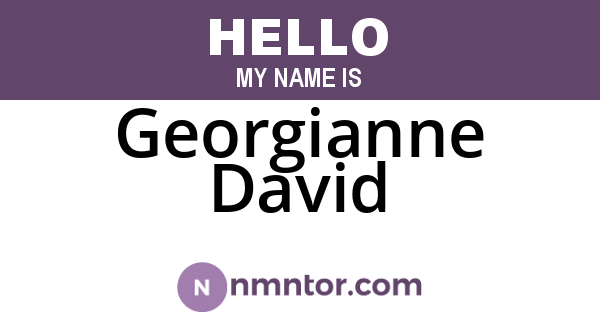 Georgianne David