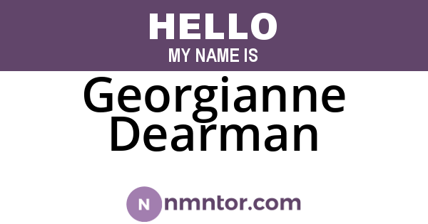 Georgianne Dearman