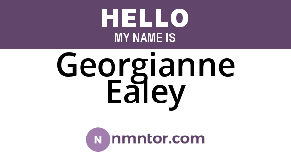 Georgianne Ealey
