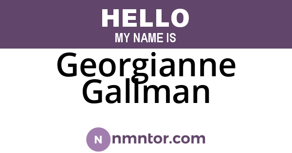 Georgianne Gallman