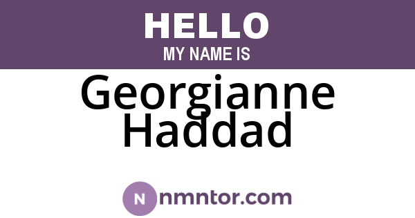 Georgianne Haddad