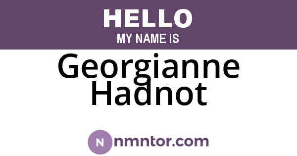 Georgianne Hadnot