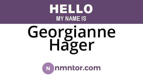 Georgianne Hager