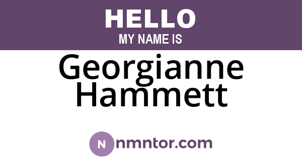 Georgianne Hammett