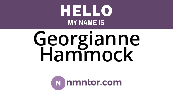 Georgianne Hammock