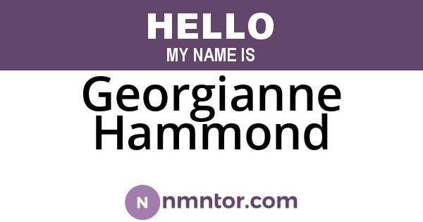 Georgianne Hammond