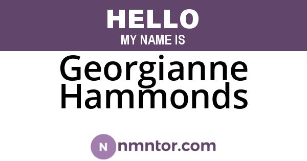 Georgianne Hammonds