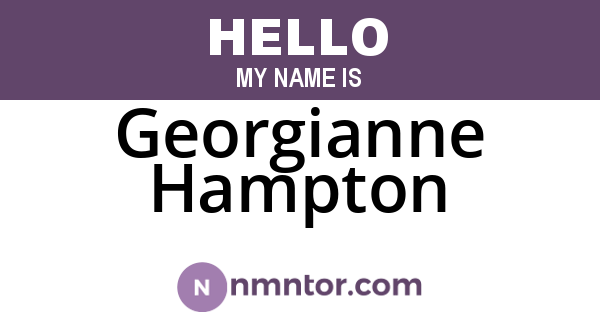 Georgianne Hampton