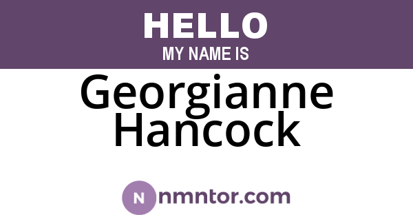 Georgianne Hancock