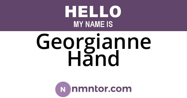 Georgianne Hand