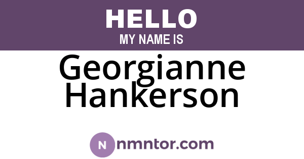 Georgianne Hankerson