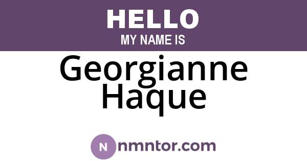 Georgianne Haque