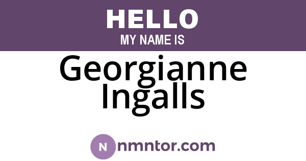Georgianne Ingalls