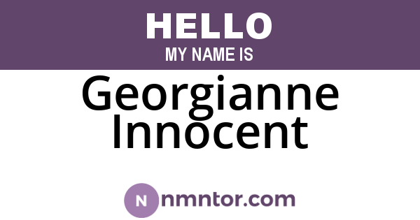 Georgianne Innocent