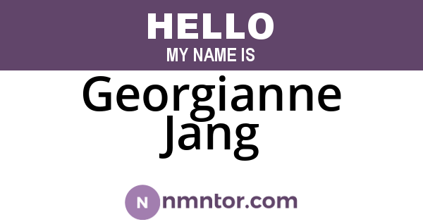 Georgianne Jang