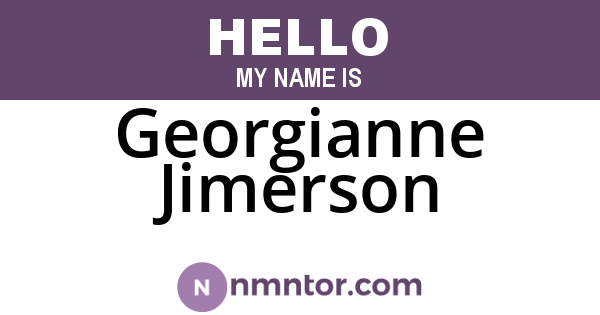 Georgianne Jimerson