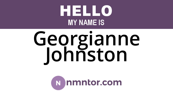 Georgianne Johnston
