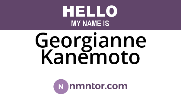Georgianne Kanemoto