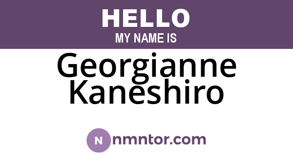 Georgianne Kaneshiro