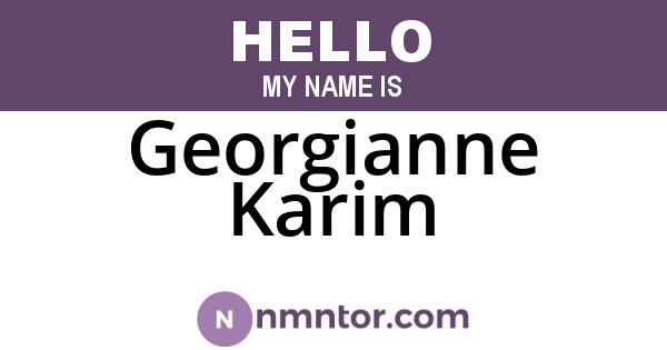 Georgianne Karim