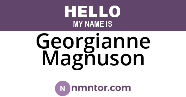 Georgianne Magnuson