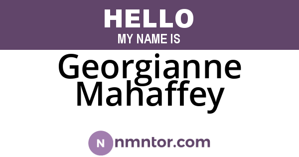 Georgianne Mahaffey
