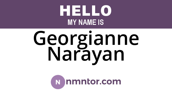 Georgianne Narayan