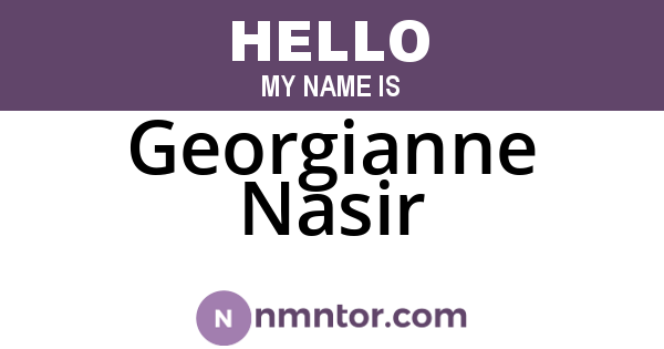 Georgianne Nasir