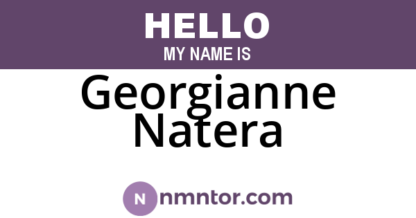 Georgianne Natera