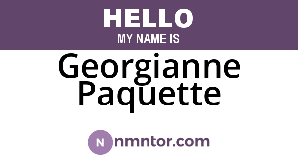 Georgianne Paquette