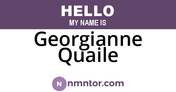 Georgianne Quaile