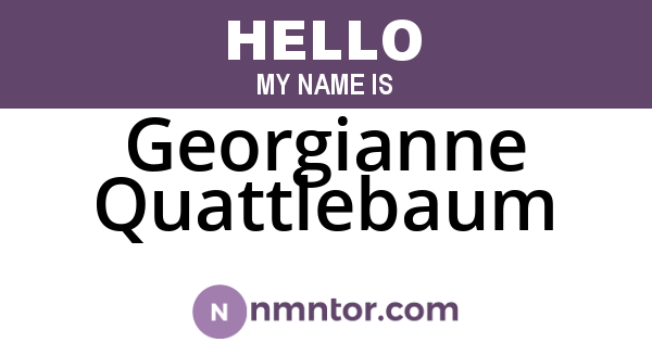 Georgianne Quattlebaum
