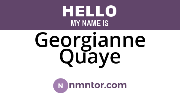 Georgianne Quaye