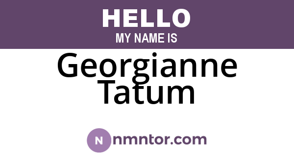 Georgianne Tatum