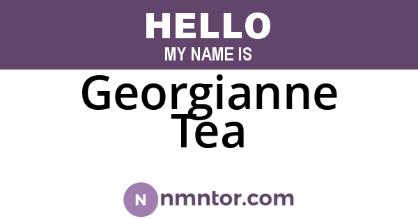 Georgianne Tea