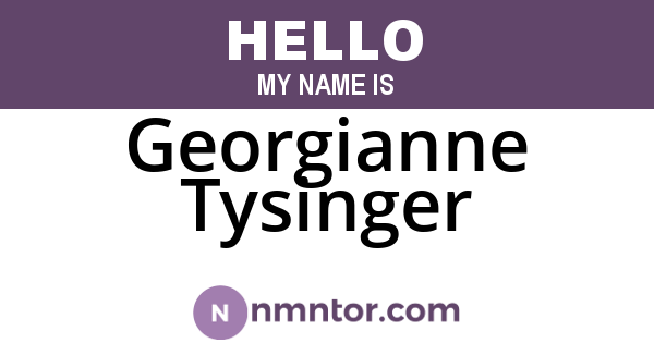 Georgianne Tysinger
