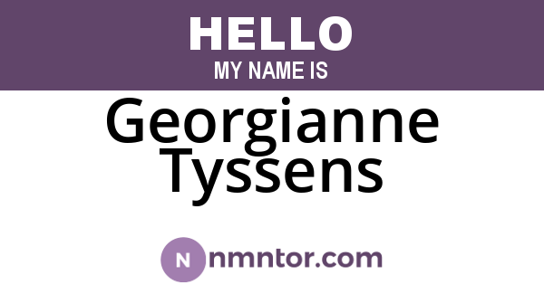 Georgianne Tyssens