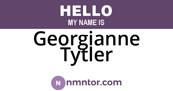 Georgianne Tytler