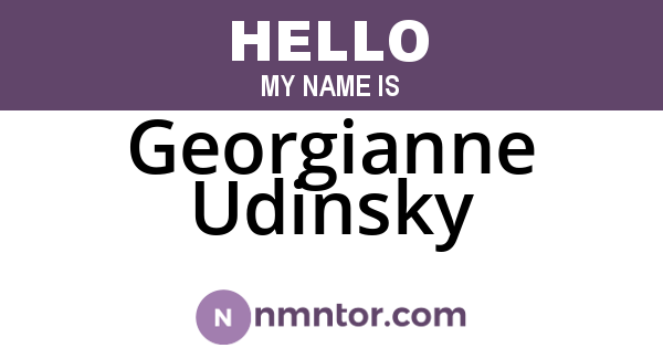 Georgianne Udinsky