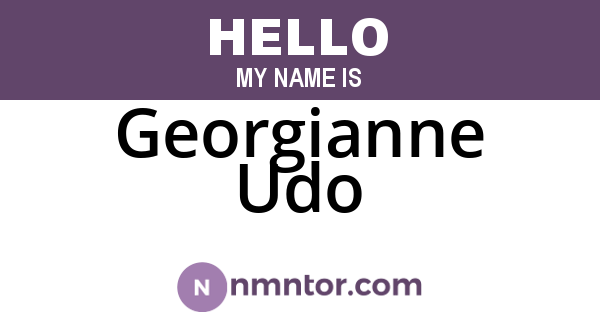Georgianne Udo