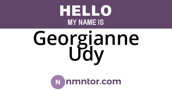 Georgianne Udy